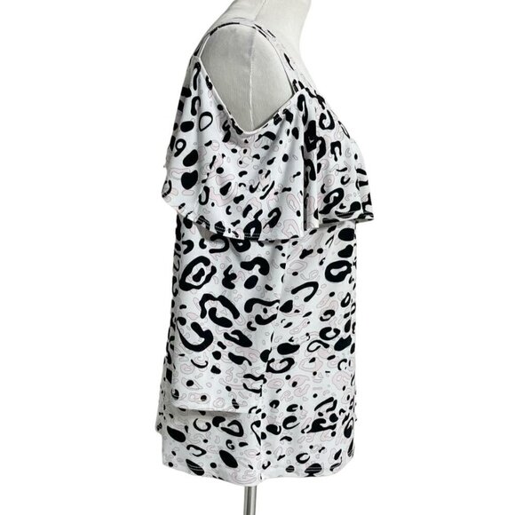 Clara Sunwoo Medium Top Blouse Cold Shoulder Slinky - Picture 2 of 5